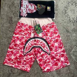 Bape Kids Vibrant Pink Camouflage Shorts
